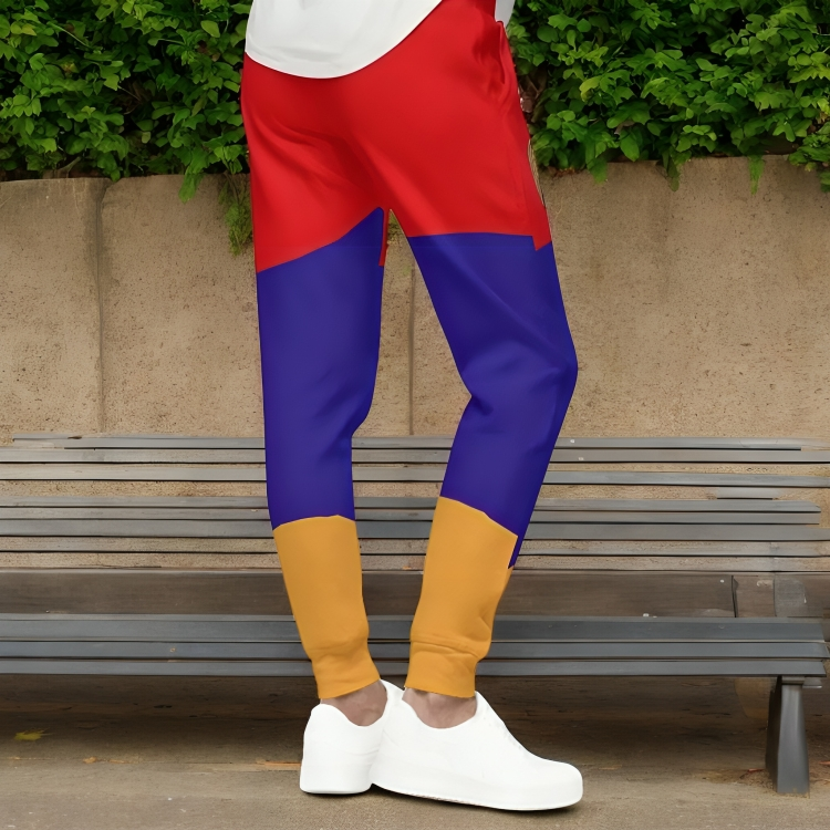 Armenian Flag Emblem Men's Joggers with Pockets