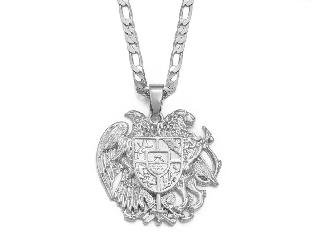 -  Armenia Eagle Pendant – Unisex Gold/Silver Color Necklace - Armboutique