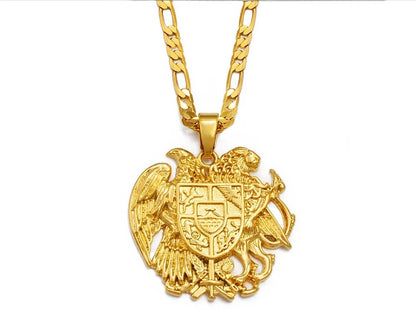 -  Armenia Eagle Pendant – Unisex Gold/Silver Color Necklace - Armboutique