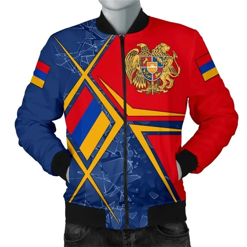 -  Armenia Flag Graphic Jacket – 3D Print Oversized Streetwear - Armboutique