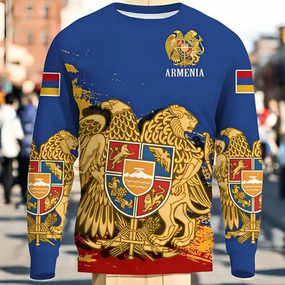-  Armenia Flag Pattern Pullover Sweatshirt –  for adults and kids, casual & Sporty - Armboutique -  Armenia Flag Pattern Pullover Sweatshirt –  for adults and kids, casual & Sporty - Armboutique