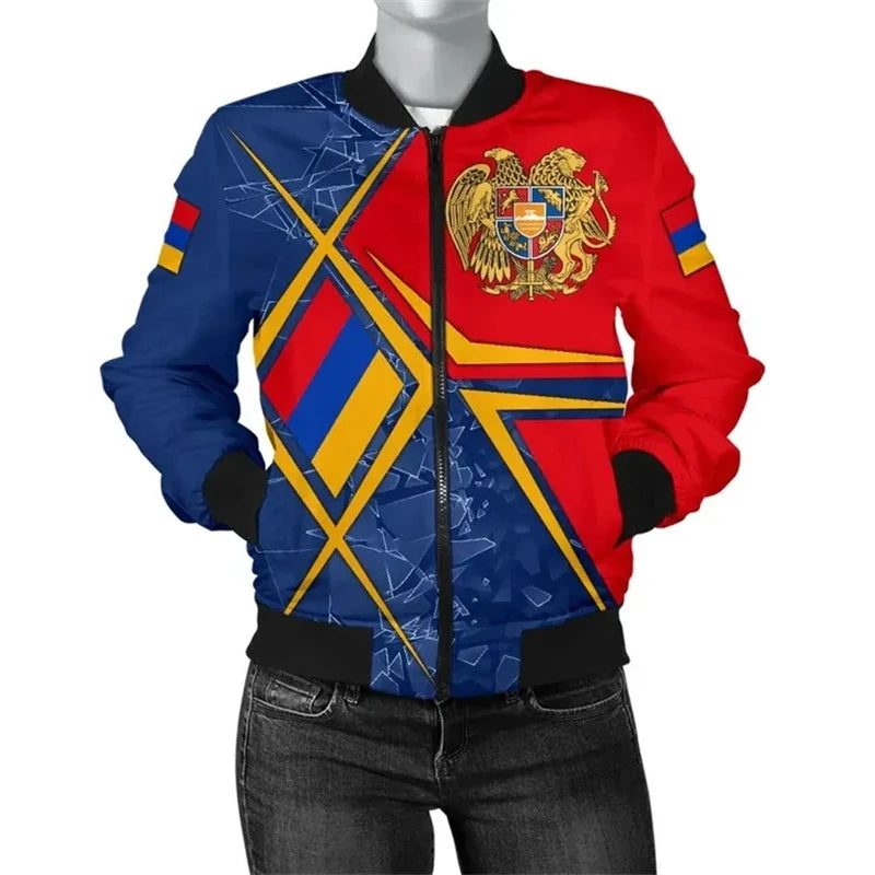 -  Armenia Flag Graphic Jacket – 3D Print Oversized Streetwear - Armboutique