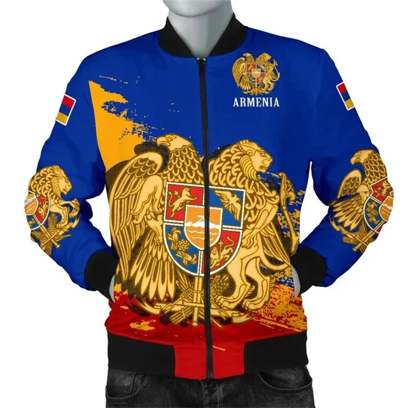 -  Armenia Flag Graphic Jacket – 3D Print Oversized Streetwear - Armboutique