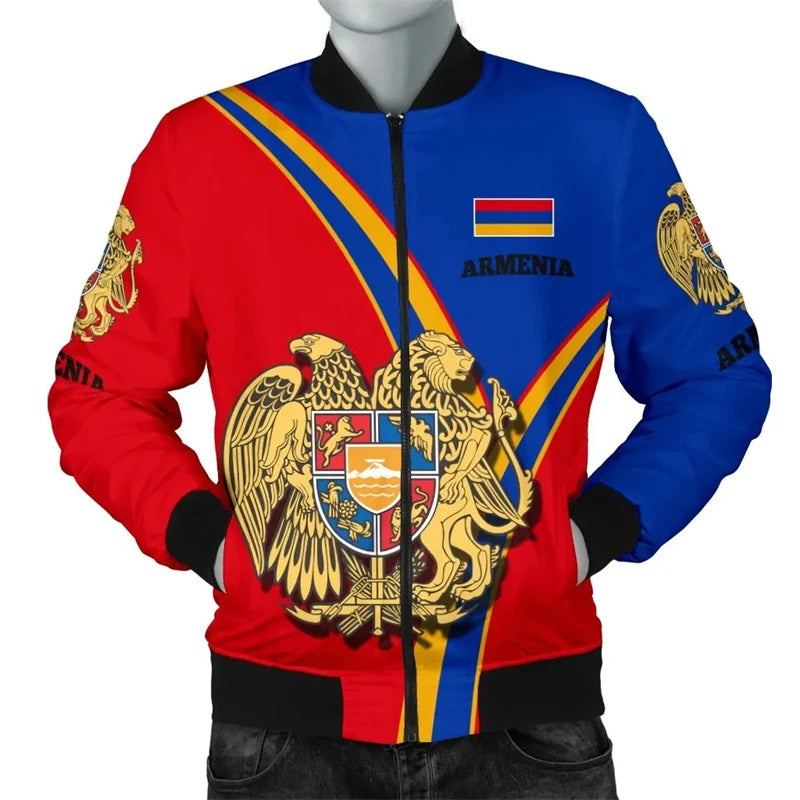 -  Armenia Flag Graphic Jacket – 3D Print Oversized Streetwear - Armboutique