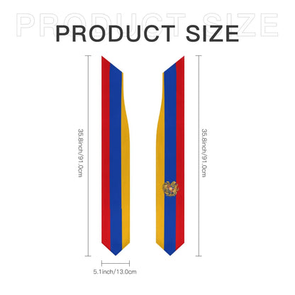 -  Armenia Flag Graduation Stole 2025 – Honor Sash for Study Abroad Students - Armboutique