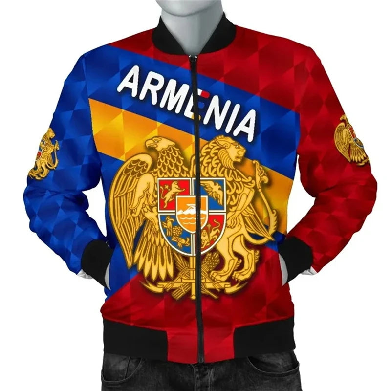 -  Armenia Flag Graphic Jacket – 3D Print Oversized Streetwear - Armboutique