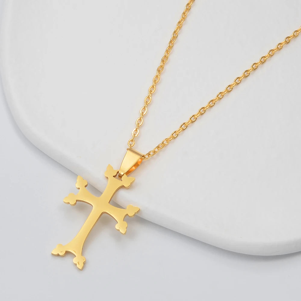 -  Armenia Cross Necklace – Stainless Steel Pendant for Women - Armboutique