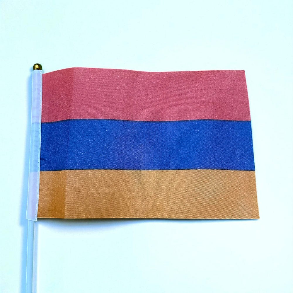 -  Armenia Hand Flags 21×14cm – 10/20/50/100pcs with Plastic Poles - Armboutique