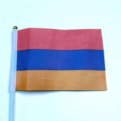 -  Armenia Hand Flags 21×14cm – 10/20/50/100pcs with Plastic Poles - Armboutique